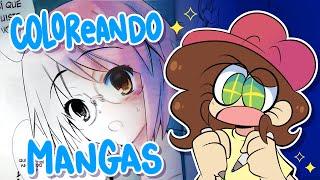 COLOREANDO PÁGINAS DE MANGAS 