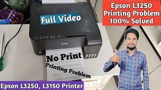 Epson L3250, L3150 Printing Line Problem | Epson L3250 Printing Blank Pages | Head cleaning