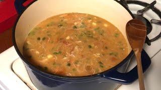 Mexican Chicken Soup with Leftover Spanish Rice