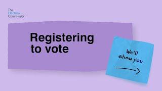 Quick guide to voting : Registering to vote in England