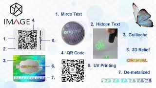 Holographic Security Seal Stickers with QR Code Printing