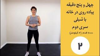 ۴۵ دقیقه پیاده روی در خانه با شیلی شکم و پهلو ۲-۲ Walk at Home 45 mins, 2.5 mi, 4 km, 6000 steps