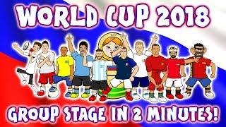 WORLD CUP GROUP STAGE in 2 MINUTES (Every Game! Russia 2018 Highlights Montage Parody Goals)