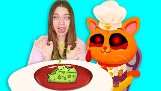 Злой ГОВОРЯЩИЙ КОТ БУБУ ОТКРЫЛ РЕСТОРАН! МОНСТР КОТ БУБУ ПОВАР?! *играю в кота бубу*