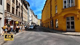 Munich, Germany Walking Tour - Afternoon Walk from Deutsches Theater  to Theresienwiese - 4K 60fps