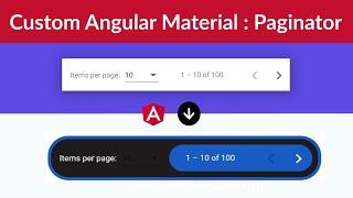 angular material paginator custom style | Angular Material Paginator