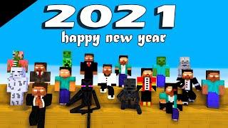 HAPPY NEW YEAR 2021 : HEROBRINE BROTHERS AND MONSTER SCHOOL