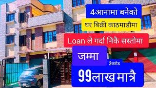 Kathmandu चिटिक्कको घर निकै सस्तोमा बिक्री Loan ले गर्दा @PremMahatGhar Jagga / Real Estate Nepal