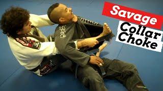 Super Powerful Collar Choke from the Back