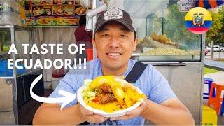 ECUADOR STREET FOOD! | Trying Street Food at Carolina Park in Quito Ecuador