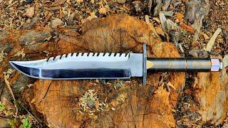 MAKING A RAMBO KNIFE FROM JUNK