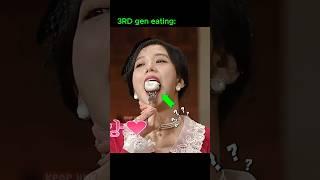 The Difference In Eating Between The 4th Gen And The 3rd Gen  #blackpink #kpop #shorts #mukbang