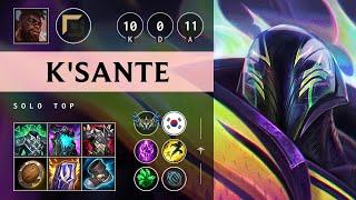 K'Sante Top vs Rumble: Perfect KDA, Legendary - KR Challenger Patch 14.22