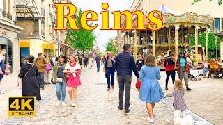 Reims, France  - Reims [4K HDR] Walking Tour - May 2023 | Paris 4K | A Walk In Paris