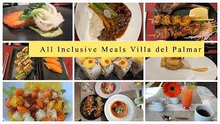 Villa del Palmar All Inclusive Meal Buffet, Restaurants and Drinks. Punta Sam Beach Bars.