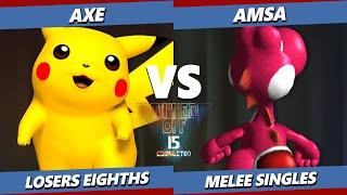 Tipped Off 15 TOP 8 - aMSa (Yoshi) Vs. Axe (Pikachu) Smash Melee - SSBM