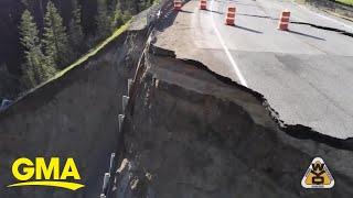 Massive landslide in Jackson, Wyoming