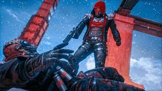 Batman Arkham Knight: Red Hood Brutal Stealth Kills & Combat