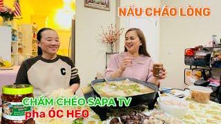 Vlog 265: CHẨM CHÉO SAPA TV PHA ÓC HEO & CHÁO LÒNG NÓNG HỔI NGÀY ĐÔNG #sapatv