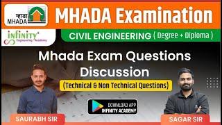 MHADA Exam Question Discussion | MHADA Exam 2021 | MHADA JE Civil Questions | mhada exam questions