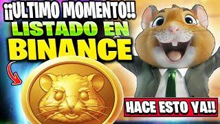 ULTIMO MOMENTO!!HAMSTER KOMBAT LISTADO en BINANCEBOT de TELEGRAM GRATISJUEGO de TELEGRAM