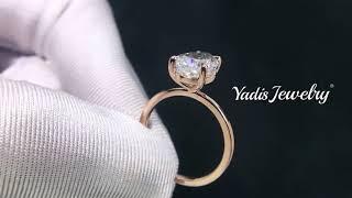 Pear Shape Moissanite Engagement Wedding Ring by Yadis Jewelry