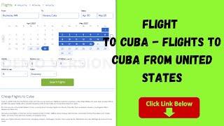 Flights To Cuba - Flights To Cuba From United States