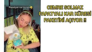 CEMRE PAPATYALI KAR KÜRESİ PAKETİNİ AÇIYOR CANLI YAYIN DA  !!!