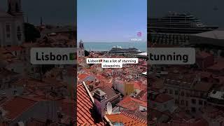 The view is STUNNING!!!!    travelvlog #portugal #lisbonviewpoint