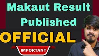 Makaut Semester Result Published 2024| Makaut Result 2024| Makaut Result 2024 Published