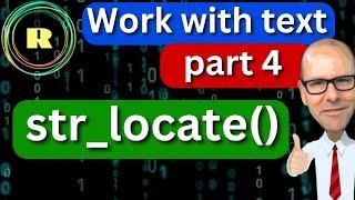 Manipulation Text in R: Using str_locate() with the stringr Package | R programming for Beginners