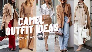 Camel Outfit Ideas for Fall Winter Luxurious Look 2024-25. How to Wear and Styling Tips Camel Color?