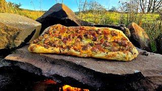 Baking the BEST PIZZA From Scratch in a STONE OVEN Outdoors | ASMR Cooking