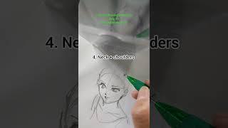 the order I draw a girl face #howtodrawanime #drawinglessons