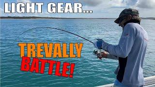 Light Gear Trevally Battle on Soft Plastics with Robbie Wells