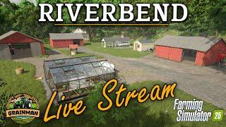  LIVE STREAM - FS25 - RIVERBEND SPRINGS STARTING OUT SMALL! - LAMMA 2025 PRESHOW CHAT!