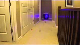 High power Blue Laser burning through balloon line - gadgetgeeks.ca