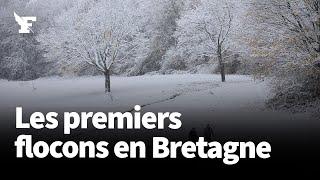 Neige: les images des premiers flocons tombés en Bretagne et en Normandie