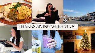 VLOG   thanksgiving week, mindful eating chats, workout classes, quince haul, family & friend time