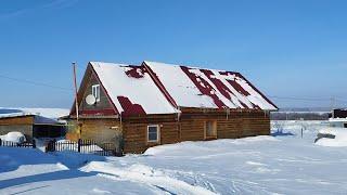 Life in winter in a russian village in Russia