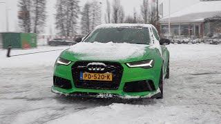 ABT Audi RS6 C7 Avant w/ Milltek Exhaust! Trying to Drift In The Snow! *SUMMER TIRES*