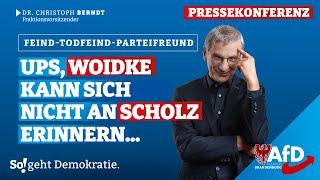 Woidke kann sich nicht an Scholz erinnern…