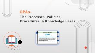 Organizational Process Assets - The Plans, Processes, Policies, Procedures, & Knowledge Bases | PMP