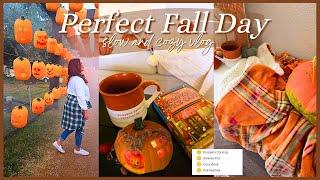 PERFECT FALL DAY: cozy morning, pumpkin carving, roasting seeds & fall festival #fallvlog #fall2024