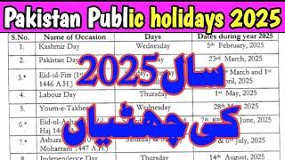 Government holidays 2025 Pakistan public holidays 2025 Pakistan