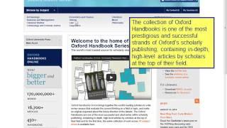 Oxford University Press Online History Resources