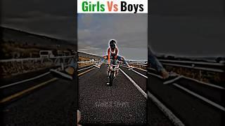 Girls vs boys bike stunt #shorts #trending #bike #zx10r #stunt #superbikegirl #funny