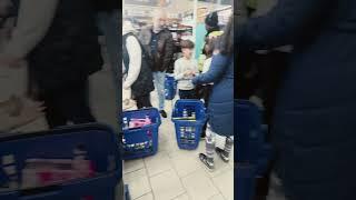 lidl in Ig6  No self service long queue no one on till