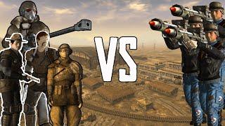 How Many NCR To Breach The Boomers Nellis AFB? (ALOT) | Fallout: New Vegas NPC Battles