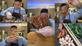 How to make Khmer BBQ Savory Herby Citrusy Grilled Lemongrass Beef Skewers Sach Ko Jakak #khmerfood